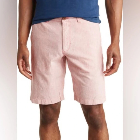 Tommy Bahama City Shorts Striped Linen & Cotton - NWOT - Size 40 - Picture 1 of 7